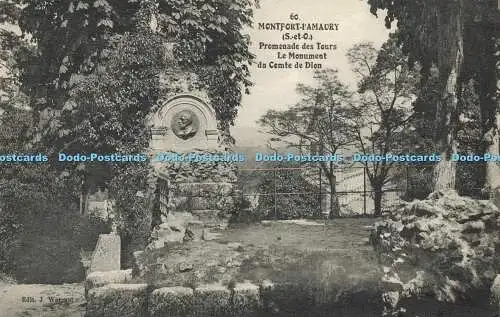 R589113 60 Montfort lAmaury S et O Promenade des Tours Le Monument du Cemte de D