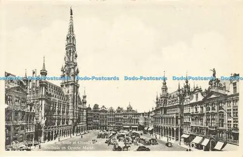 R589136 Nels Bruxelles Ville et Grand Place Stadhuis en Groote Markt A Durr et F