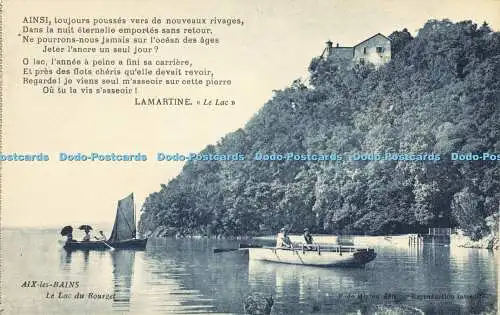 R597077 Ainsi Aix les Bains Le Lac du Bourget Lamartine F de Migieu Collection L