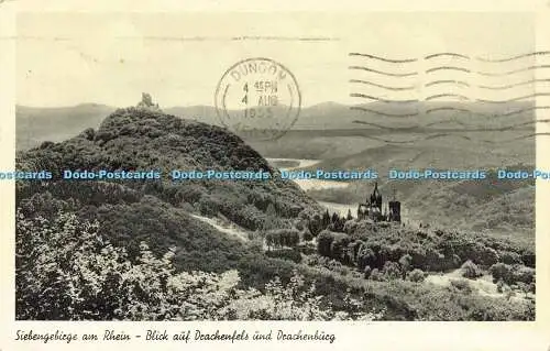 R597079 Siebengebirge am Rhein Blick auf Drachenfels und Drachenburg 1955 Schoni