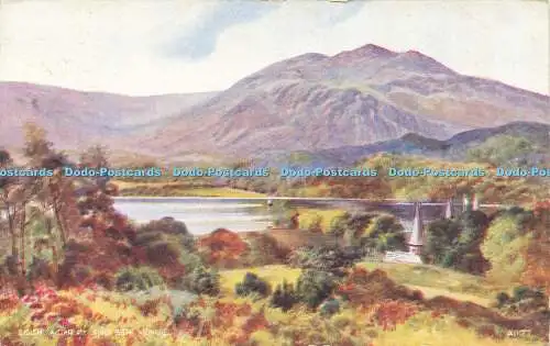 R592899 Loch Achray and Ben Venue A11177 Art Colour E W Trick Valentines 1948