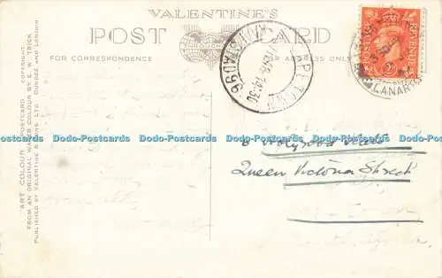 R592899 Loch Achray and Ben Venue A11177 Art Colour E W Trick Valentines 1948