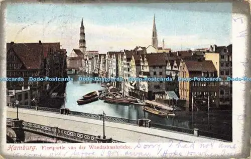 R597105 Hamburg Fleetpartie von der Wandrahmsbrücke