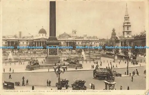 R592973 Trafalgar Square National Gallery and St Martins Church London Regent Pu