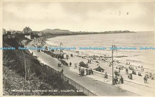 R597166 Promenade Blick West Colwyn Bay R E Jones 1922