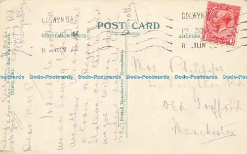 R597166 Promenade Blick West Colwyn Bay R E Jones 1922