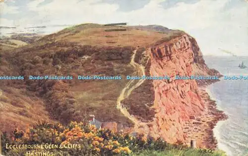 R597171 Ecclesbourne Glen and Cliffs Hastings A R Quinton Salmon 1922