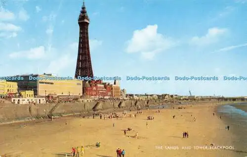 R595154 Blackpool The Sands and Tower J Salmon Cameracolour