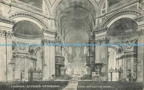 R597182 London St Pauls Cathedral Choir und Teil des Dome London Stereoscopic Com