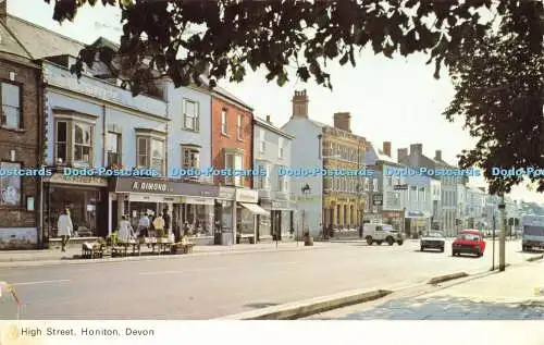 R595174 Devon Honiton High Street E T W Dennis Photocolour 1983