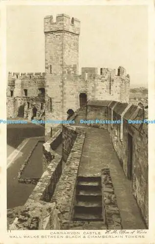 R591169 11 Carnarvon Castle Wall Spaziergänge zwischen Black and Chamberlain Towers H M