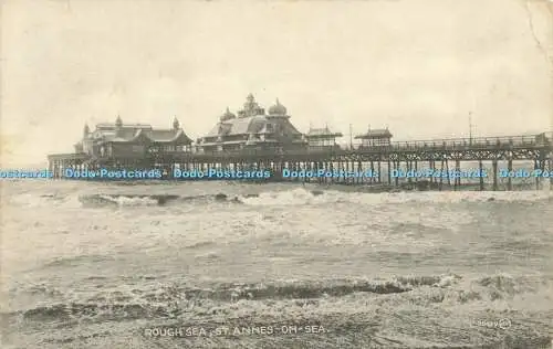 R595203 St Annes on Sea Rough Sea Valentine Bromotype Series 1931