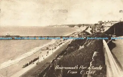 R595218 Bournemouth Pier and Sands from E Cliff J Welch 1921