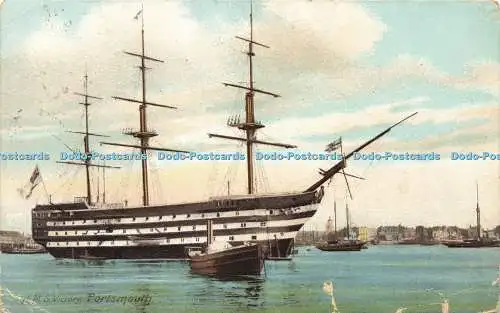 R593071 Portsmouth H M S Victory Brown and Rawcliffe 1906