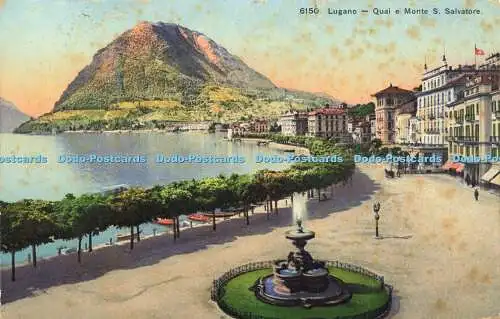 R595240 Lugano Quai e Monte S Salvatore Kilchberg Wehrli A G 1911