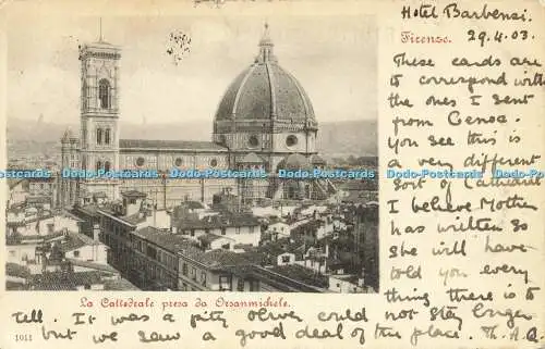 R597270 Firenze La Cattedrale presa da Orsanmichele 1011 NB Sul lato anteriore d