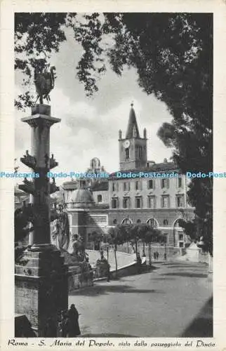 R591252 Roma S Maria del Popolo vista dalla passeggiata del Pincio E V R Enrico