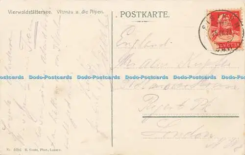 R597310 Vierwaldstattersee Vitznau u die Alpen Nr 4696 E Goetz 1922