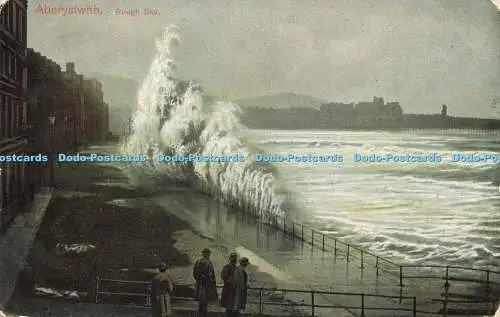 R589400 Aberystwyth Rough Sea Autochrom Bildpapier Marke Pfau 1904