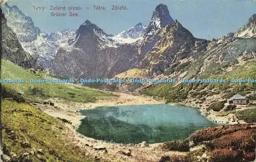 R589407 Tatry Zelene pleso Tatra Zoldto Gruner See Vydanie Samuela Foldes Foldes