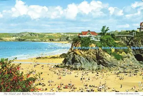 R593191 Cornwall Newquay The Island and Beaches John Hinde F R P S 1969