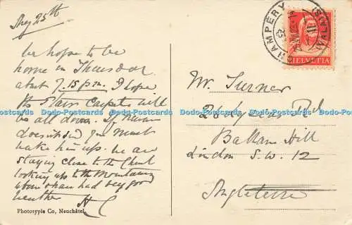 R591309 11464 Champery et Dents du Midi Phototypie Neuchatel 1923