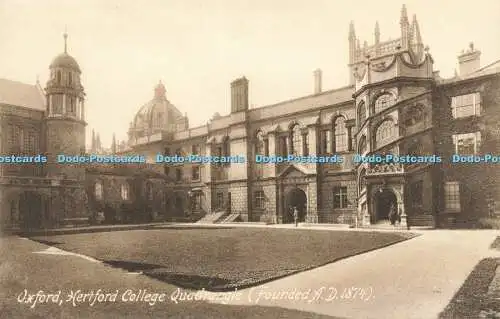 R589476 Oxford Hertford College Quadrangle gegründet 1874 George Davis