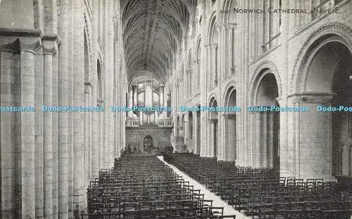 R595387 Norwich Cathedral Nave E Photochrom Grano Serie