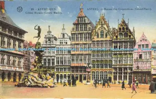 R595393 Anvers Maison des Corporations Grand Place L V