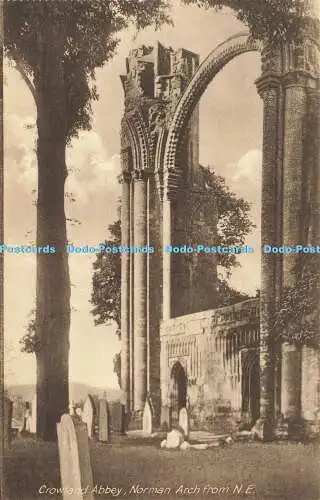 R591371 Crowland Abbey Norman Arch aus N E