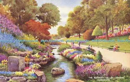 R593260 Harrogate Valley Gardens The Rockery Valentine Art Farbe J Hutton