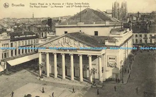 R595413 Bruxelles The Royal Theater La Monnaie and Ste Gudule Church Nels Papete