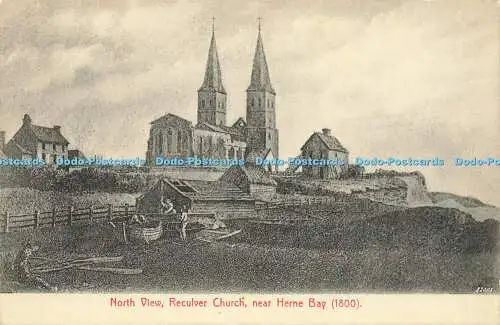 R593270 Reculver Church near Herne Bay North View 1800 F G Holman