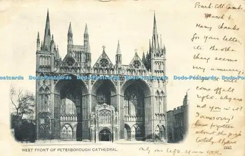 R597437 Westfront of Peterborough Cathedral 2441 1902