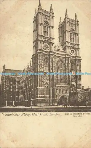 R589524 Westminster Abbey West Front London Woodbury Serie Nr 484