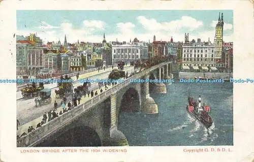 R593288 London Bridge nach der Verbreiterung von 1904 G D und D L