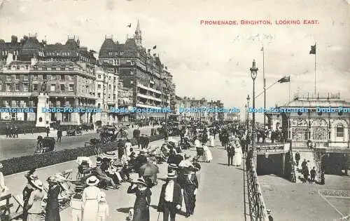 R597464 Promenade Brighton Looking East A W W Black and White Art Series No 126