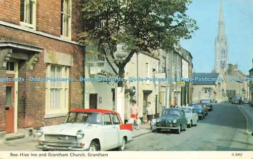 R595476 Grantham Bee Hive Inn and Grantham Church E T W Dennis Photocolour 1970