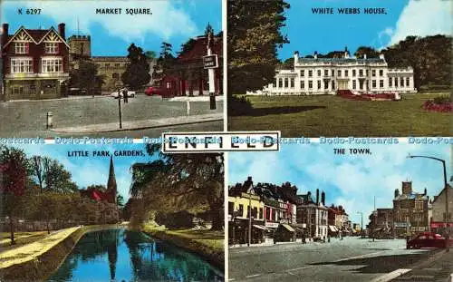 R595477 Enfield The Town Little Park Gardens Marktplatz Harvey Barton Multi V