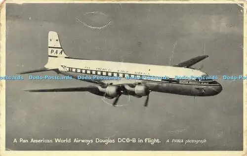 R593343 A Pan American World Airways Douglas DC 6 B im Flug T V A P Serie XCI