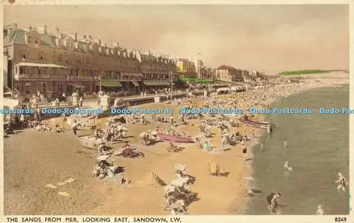 R595487 I W Sandown The Sands from Pier Looking East E A Sweetman Solograph Seri