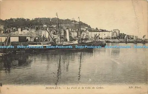 R591513 37 Honfleur Le Port et la Cote de Grace ND Phot Imp Phot Neurdein 1917