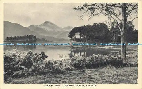 R593408 Keswick Derwentwater Broom Point G P Abraham Photogravure Series