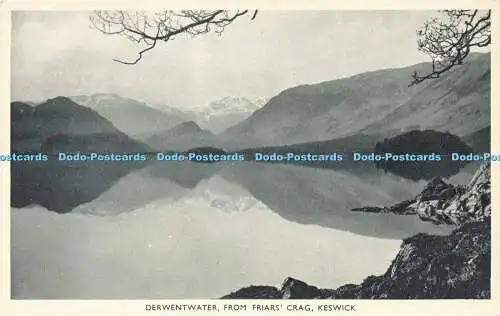 R593409 Keswick Derwentwater from Friars Crag G P Abraham Photogravure Series