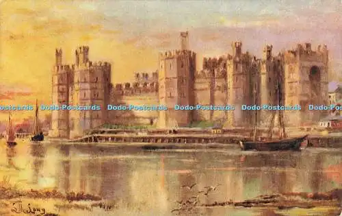 R597580 Carnarvon Castle Celesque Series Photochrom