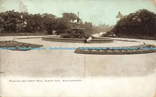 R595573 Brunnen- und Teppichbetten Albert Park Middlesbrough 1906