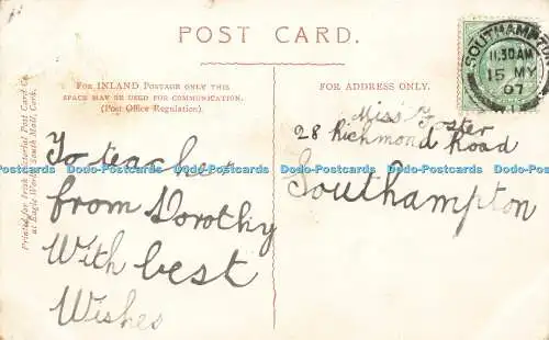 R591556 Haus Little Bridge River Zeichnung irische Bildpostkarte 1907