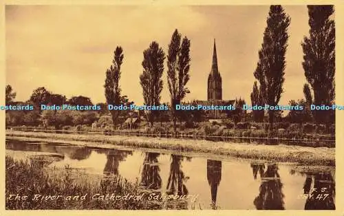 R597598 River and Cathedral Salisbury A F S SBY 47 Friths Serie