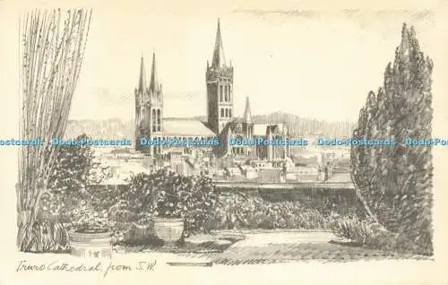 R597601 Truro Cathedral aus S W Bleistiftskizze Reproduktion The Gift Shop