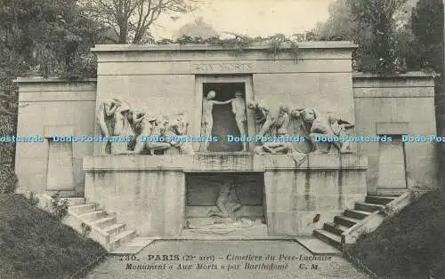 R595606 730 Paris Cimetiere du Pere Lachaise Monument Aux Morts par Bartholome C